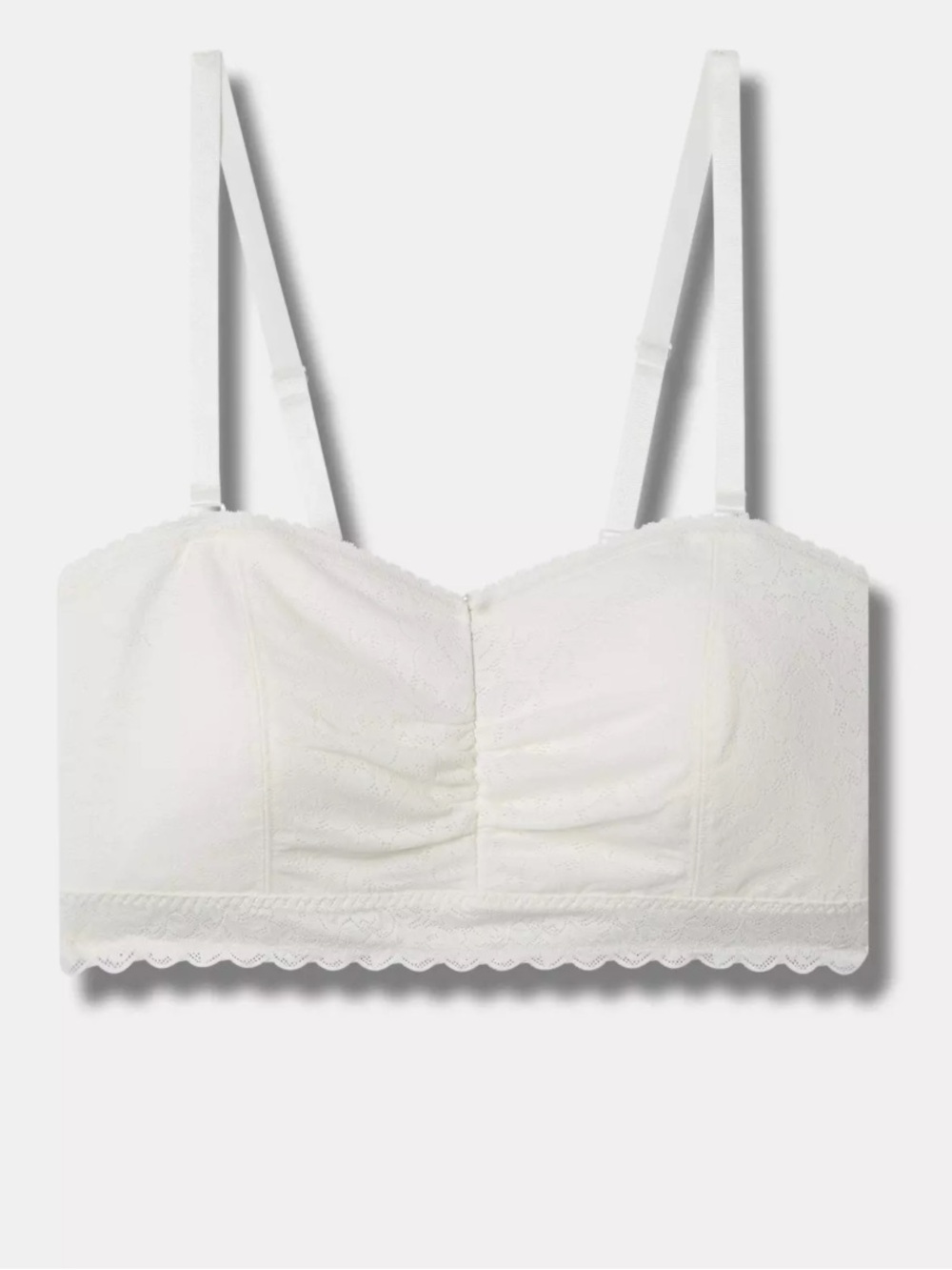 NWT Torrid Cloud Dancer Lace Bandeau Bralette White Size 1 1X 14/16